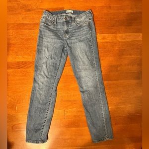 Studio Blue Kenova mid rise skinny roll cuff jeans, indigo, size 8